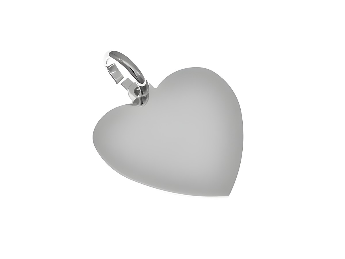 Gravurplatte Herz Anhänger aus Sterling Silber, zeitloses und schlichtes Design, Hersteller Juwelier Harnisch. Ideal für persönliche Gravuren und als Geschenk geeignet.