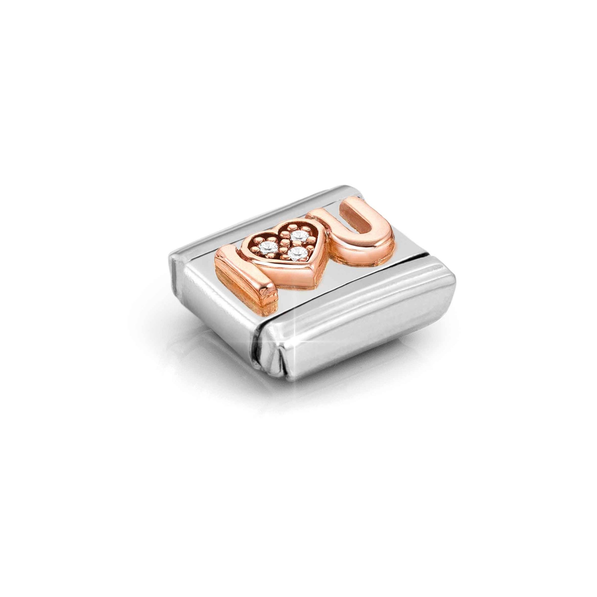 Nomination Composable Classic Charm I Love You - Edelstahl, roségoldfarben, Zirkonia – Ansicht 4