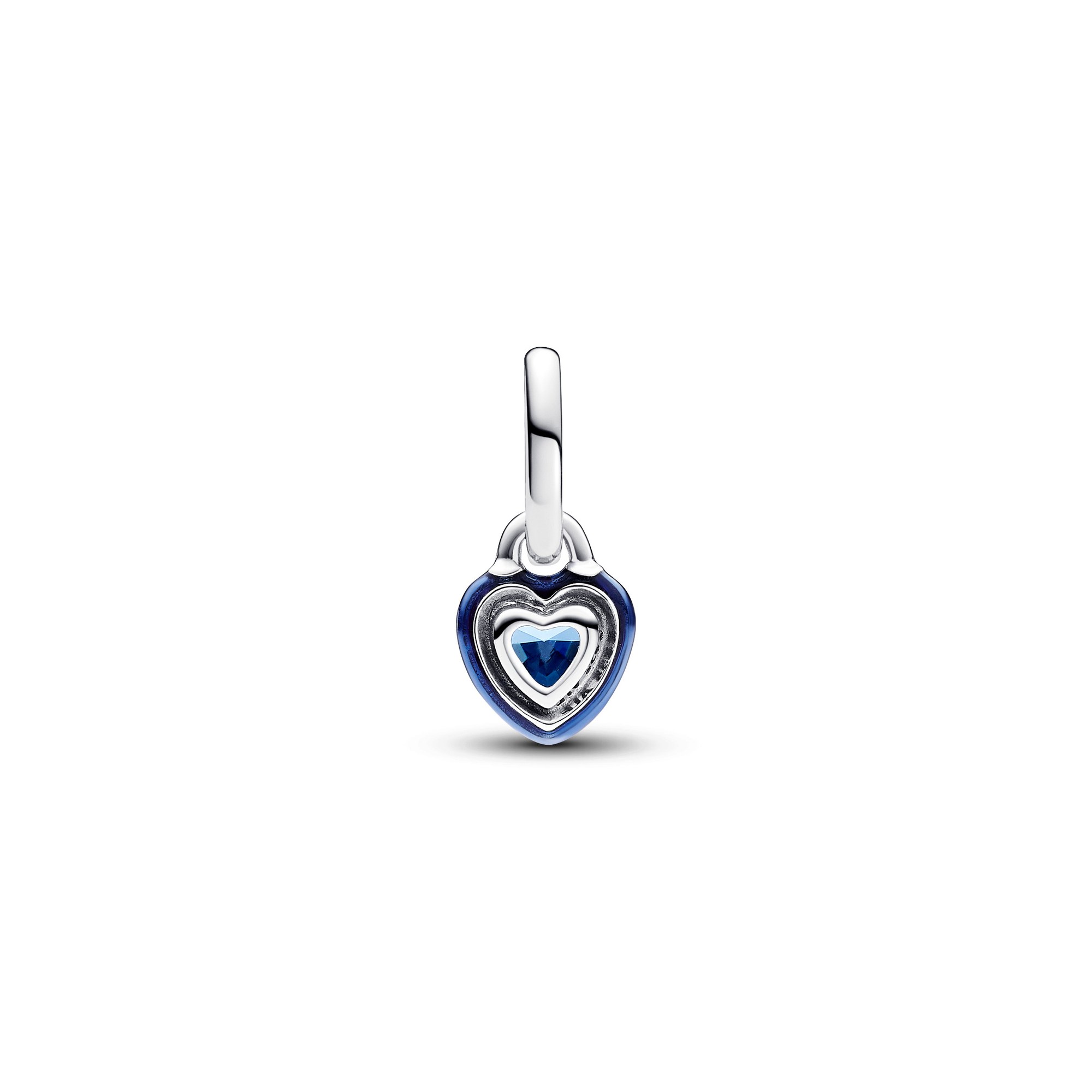 Pandora ME Blaues Chakra-Herz-Mini-Anhänger-Charm - Sterling Silber - Kristall + Emaille Blau Ansicht 2 – Ansicht 2