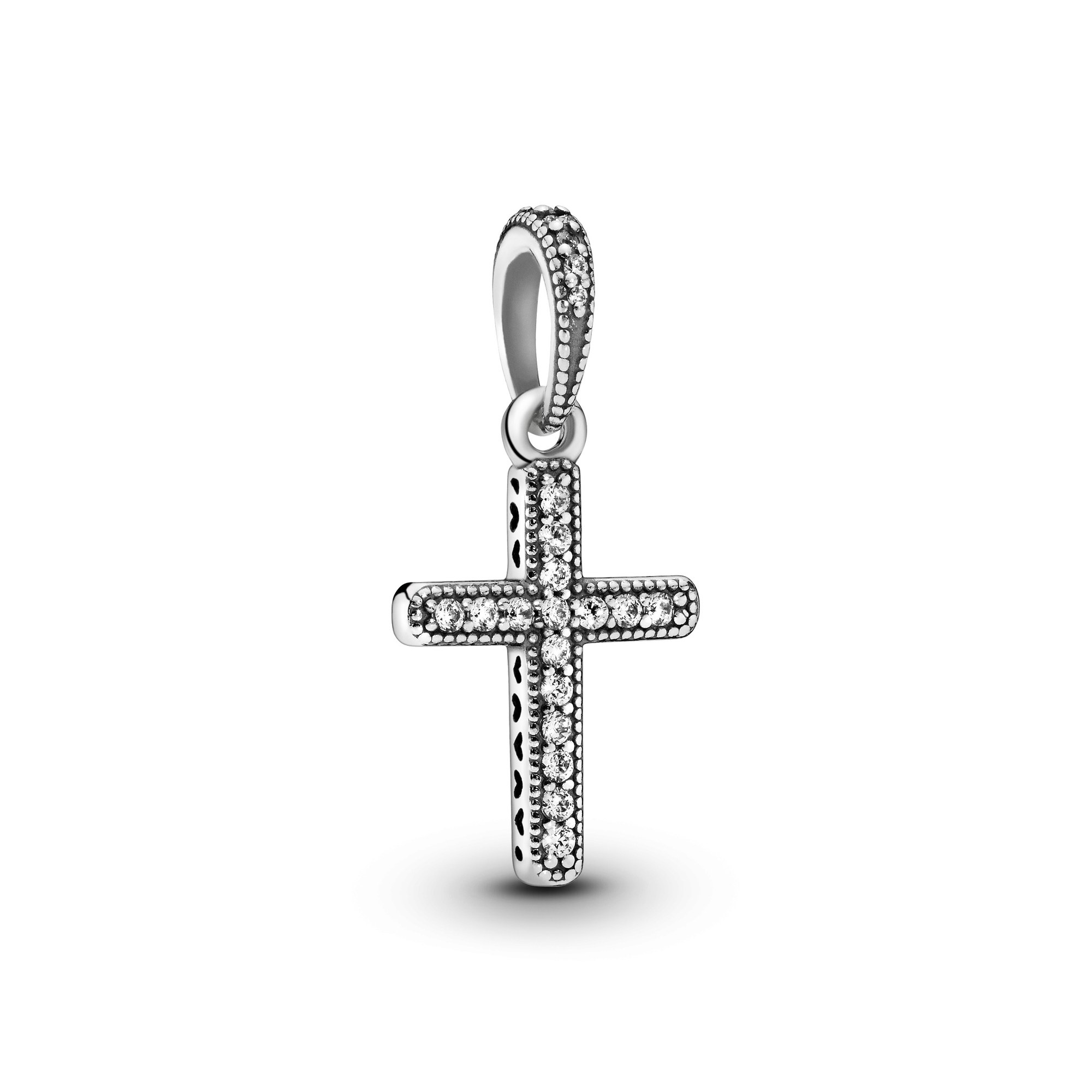 PANDORA Kreuz Silberanhänger mit klaren Zirkonia