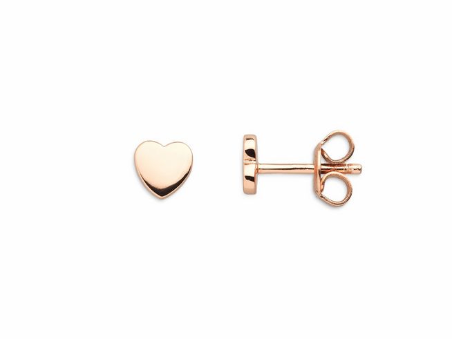 Xenox Sterling Silber Ohrringe XS3488RN LOVE STORY-OS in Roségold Vergoldung, Herzdesign, elegant und stilvoll, perfekt für jeden Anlass und Ohrschmuck liebevoller Art.
