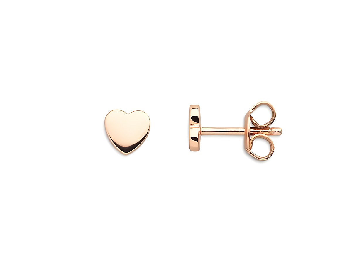 Xenox Sterling Silber Ohrringe XS3488RN LOVE STORY-OS in Roségold Vergoldung, Herzdesign, elegant und stilvoll, perfekt für jeden Anlass und Ohrschmuck liebevoller Art.