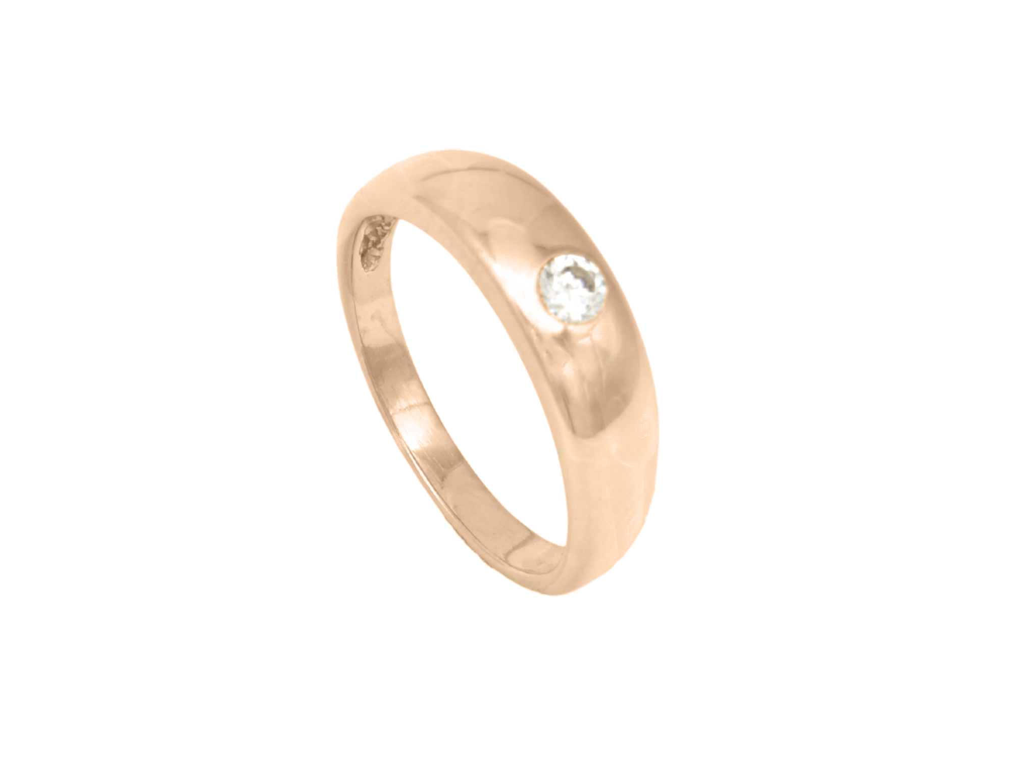 Taufring aus Silber Roségold vergoldet mit Zirkonia - Kinderschmuck - Taufe