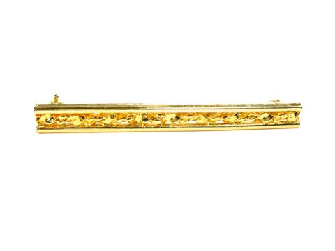 Damen Brosche mit Goldauflagen in elegantem Design, Hersteller: Juwelier Harnisch, ideal als Modeschmuck für besondere Anlässe.