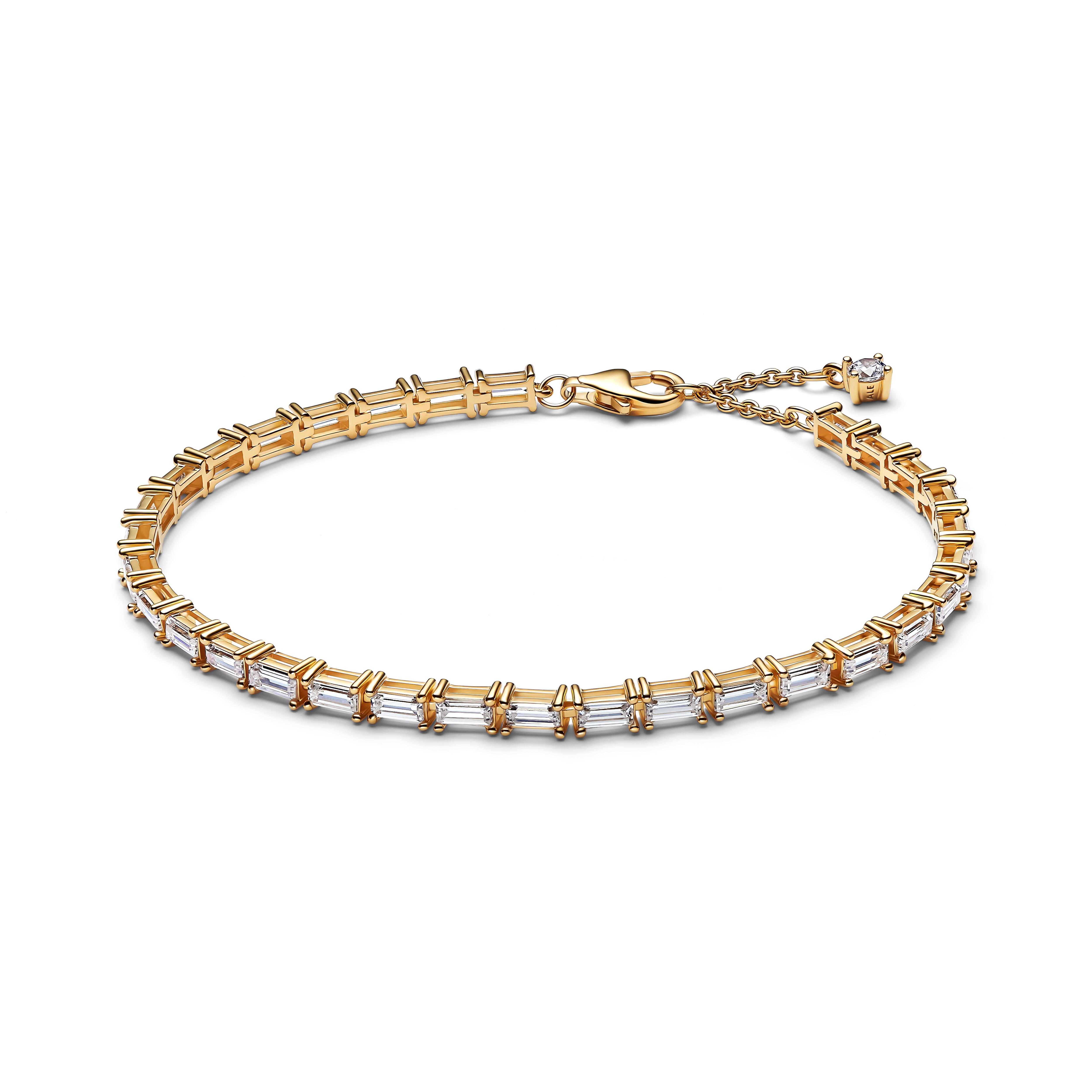 Pandora Timeless - Tennisarmband Baguette - Gelbgold Vergoldung - 20 cm - 565081C01-20