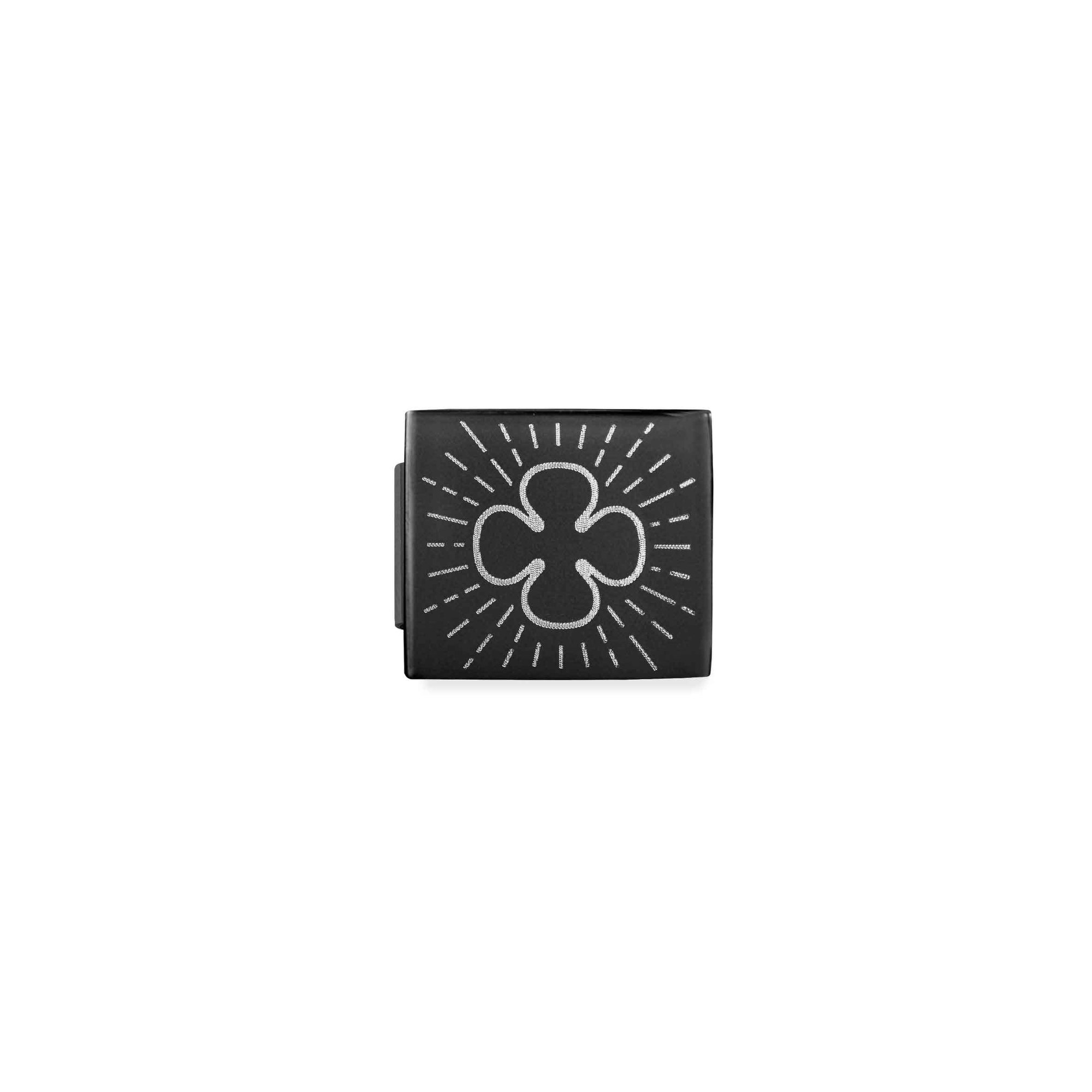 Nomination Composable Glam Charm Kleeblatt schwarz - Edelstahl, PVD schwarz