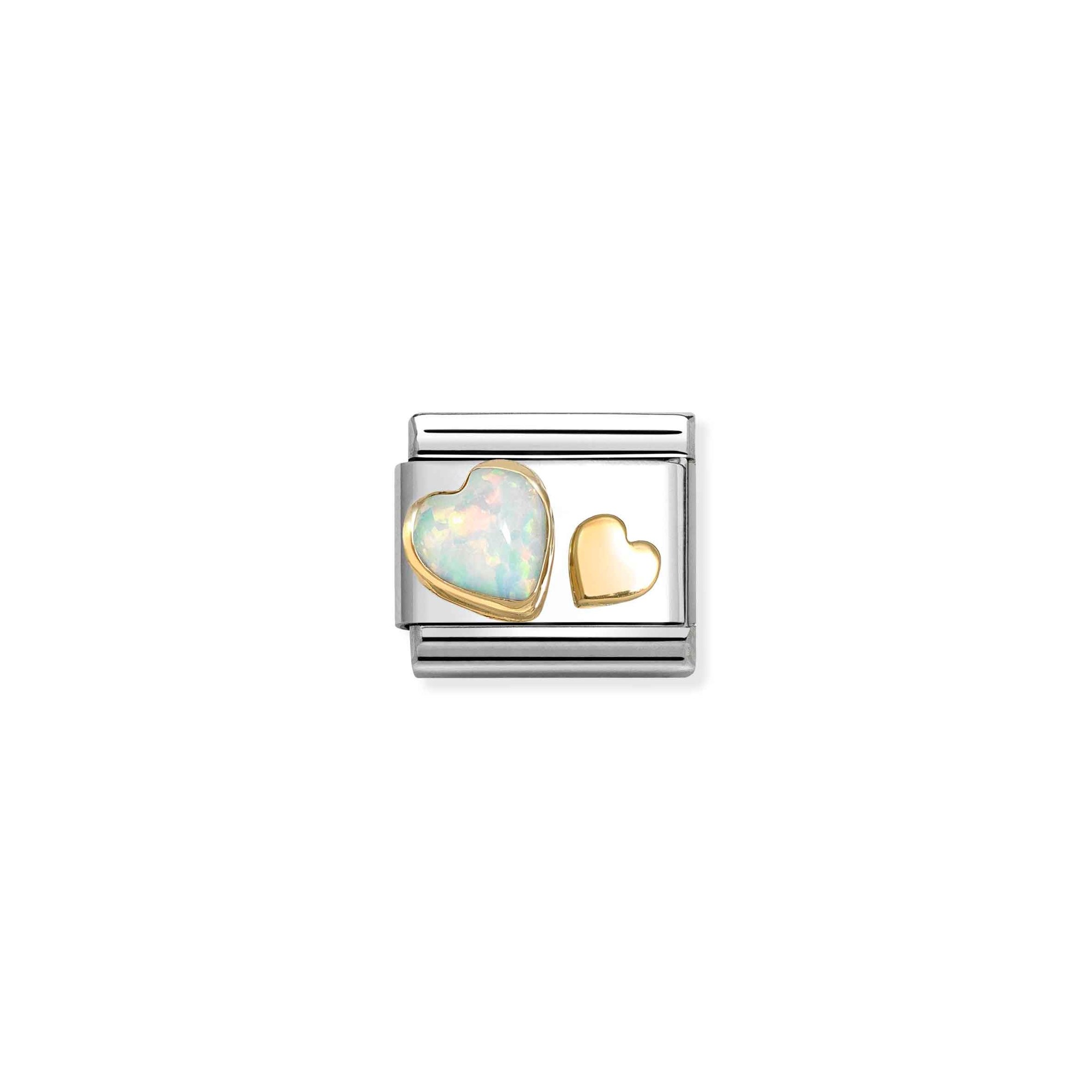 Nomination Doppelherz - Opal Element - Classic Gold – Ansicht 2