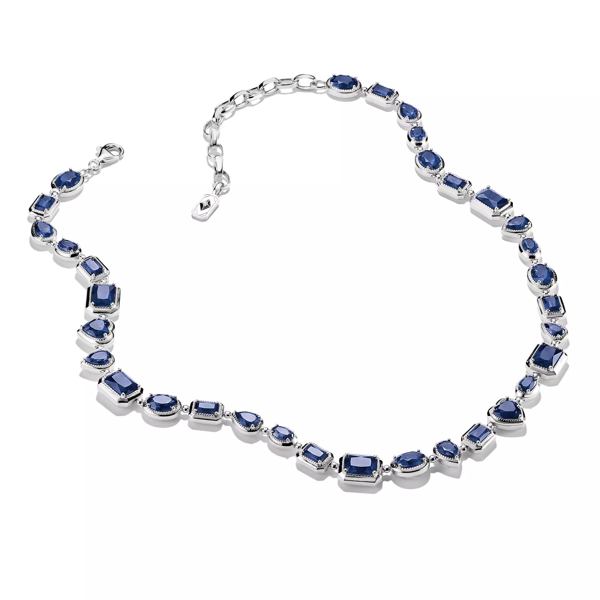 Thomas Sabo ELYNDRA - Halskette - 45 cm - Sterling Silber recy. & Nano-Kristall - blau – Ansicht 3