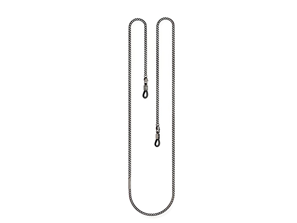 Brillenkette von Thomas Sabo in Anthrazit, Modell EKE001-225-11-L76, mit zwei Karabinern zum Befestigen der Brille, elegantes und funktionales Zubehör für Brillen.