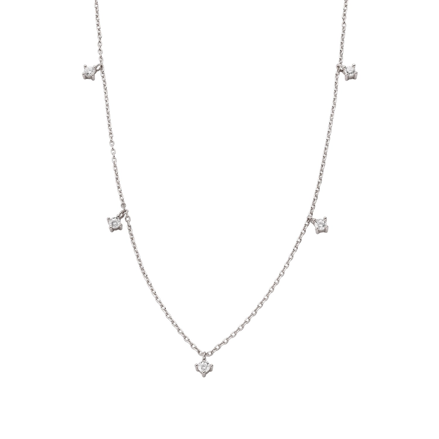XENOX Sterling Silber Kette XS2036 - 40-45 cm - KRAPPE SILBER - Kareekette – Ansicht 2