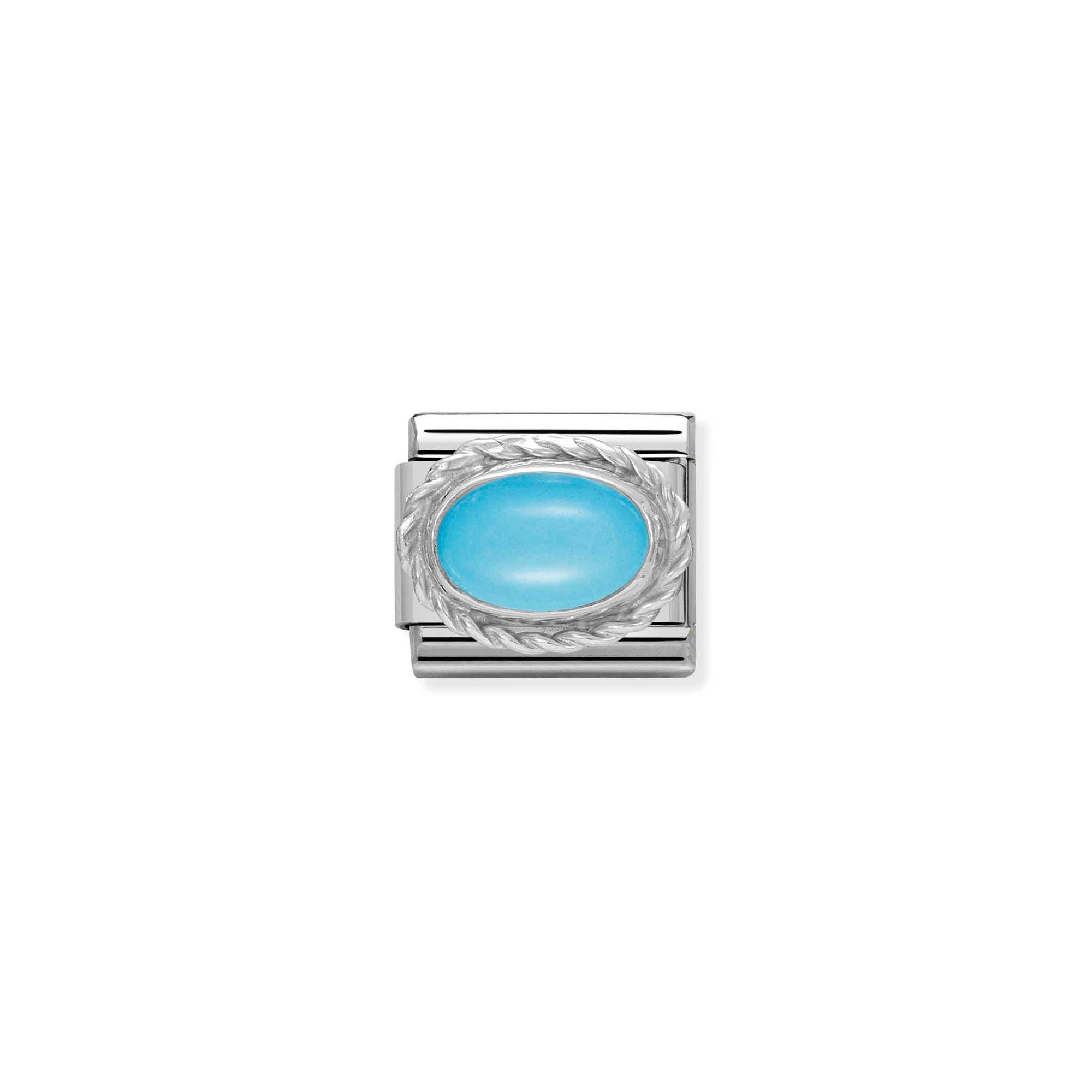 Nomination Composable Classic Charm Kordel Türkis - Edelstahl, Sterling Silber