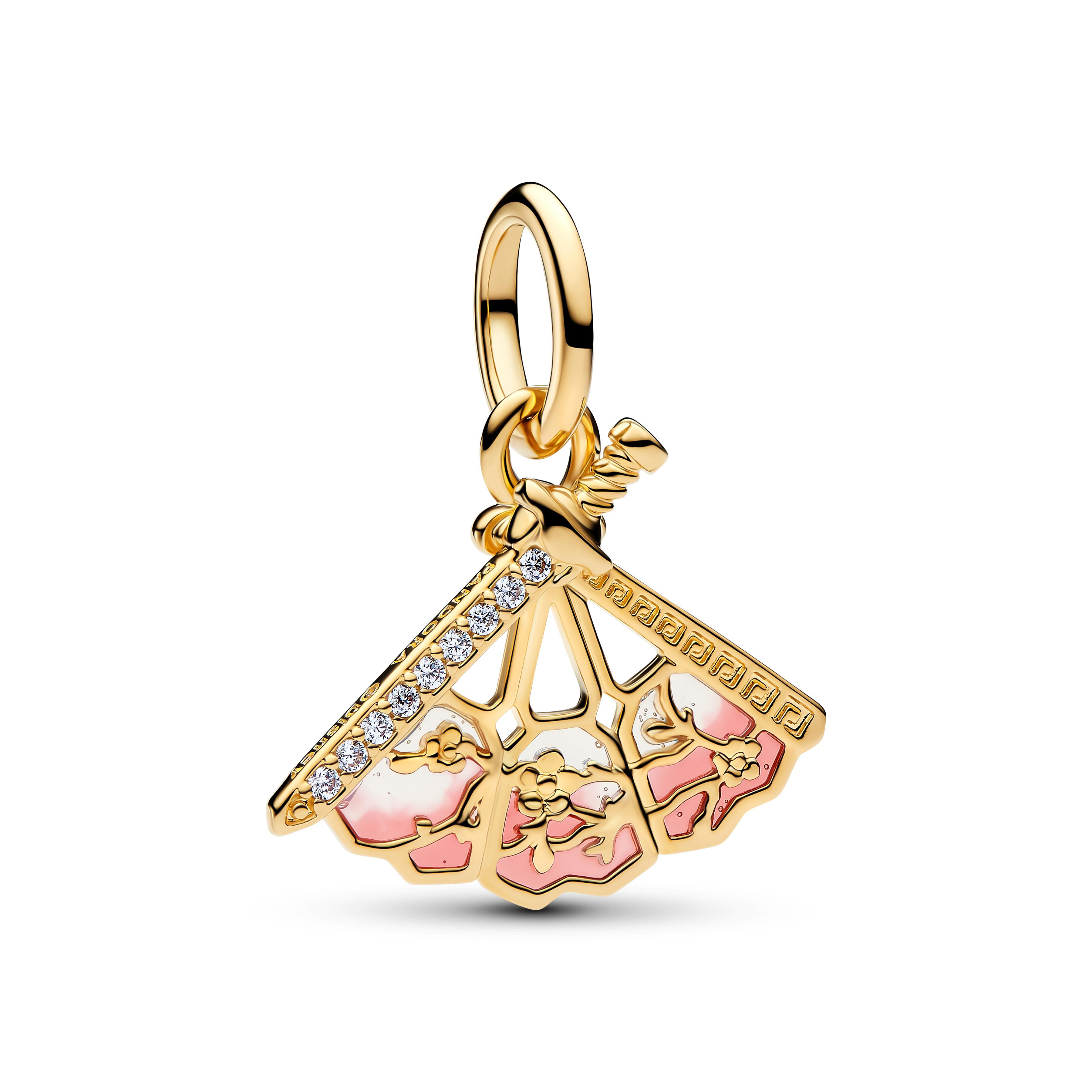 Pandora Disney - Hänge-Charm Mulan Fächer - Gelbgold Vergoldung - 764954C01