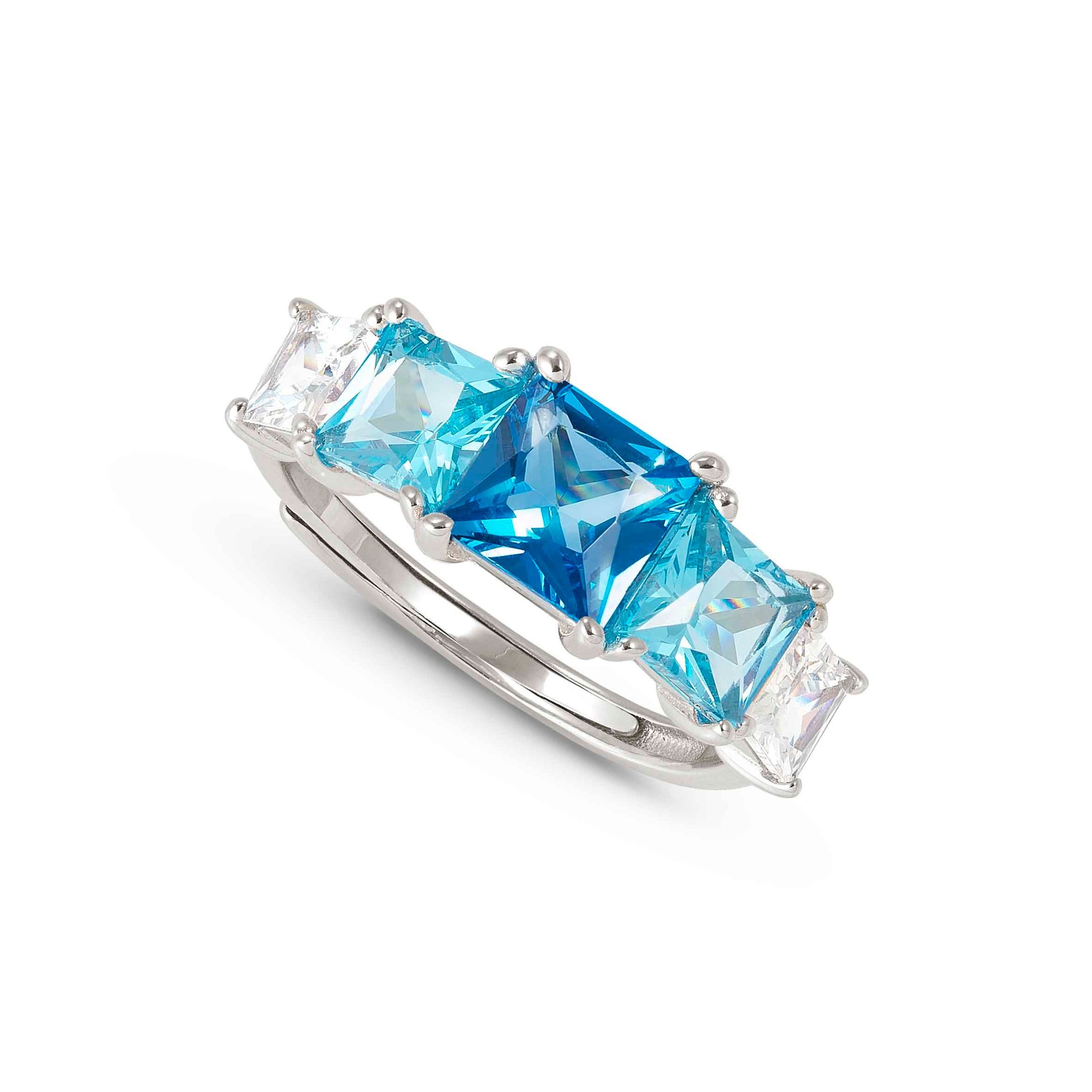 Nomination DAYTONIGHT Ring aus Sterling Silber - Zirkonia besetzt - Himmelblau - Gr. 51-59 verstellbar – Ansicht 2