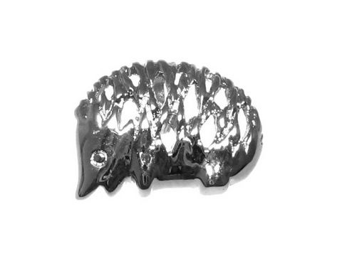 Silber Anhänger rhodiniert in Form eines braunbrüstigen Igels, Größe 1,6 cm, vom Hersteller Juwelier Harnisch, ideal für Tierliebhaber.