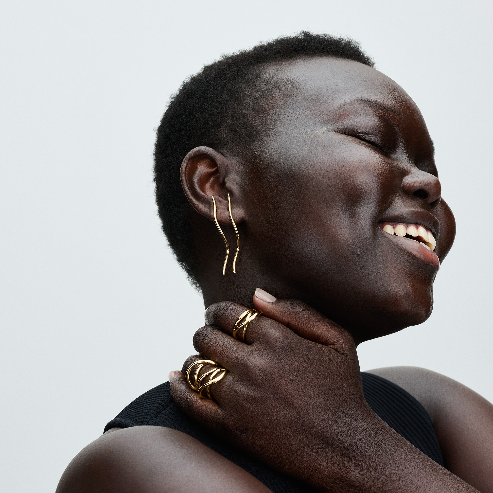 Pandora ESSENCE organisch geformter Unendlichkeitsring - Gelbgold verg. – Ansicht 5