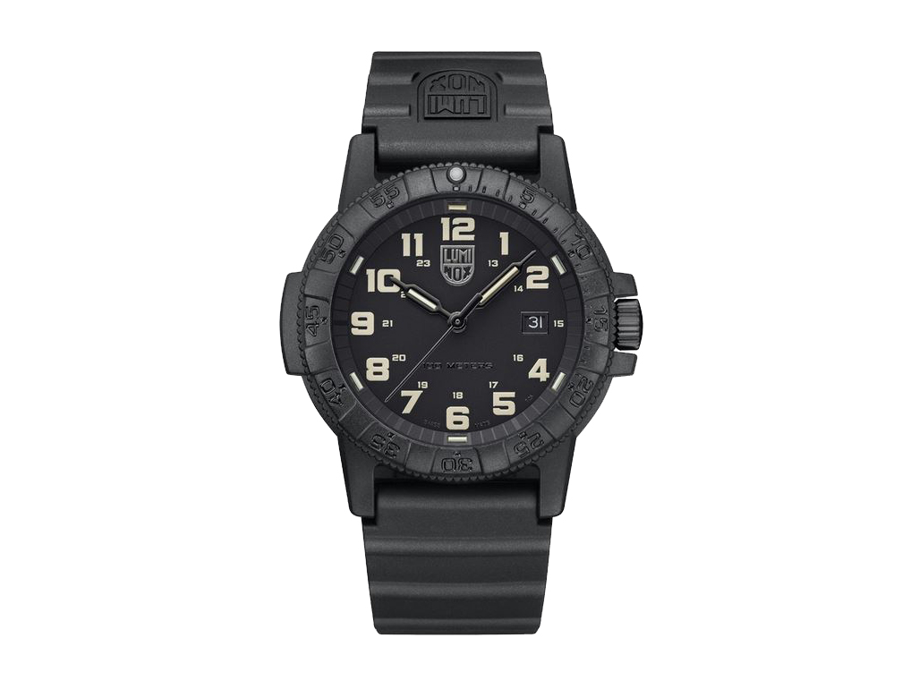 Luminox Uhr XS.0330 aus der SEA Serie in Schwarz mit einem Gehäuse von 44 mm, sportlichem Design und einem robusten Armband, ideal für Abenteuer und Wasseraktivitäten.
