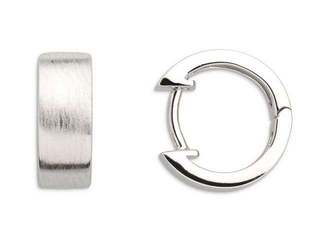 Xenox Sterling Silber Ohrringe XS8530 CREOLEN in glänzender und mattierter Optik, elegant und modern, ideal für jeden Anlass, perfekte Ergänzung für Ihr Schmuckstück.
