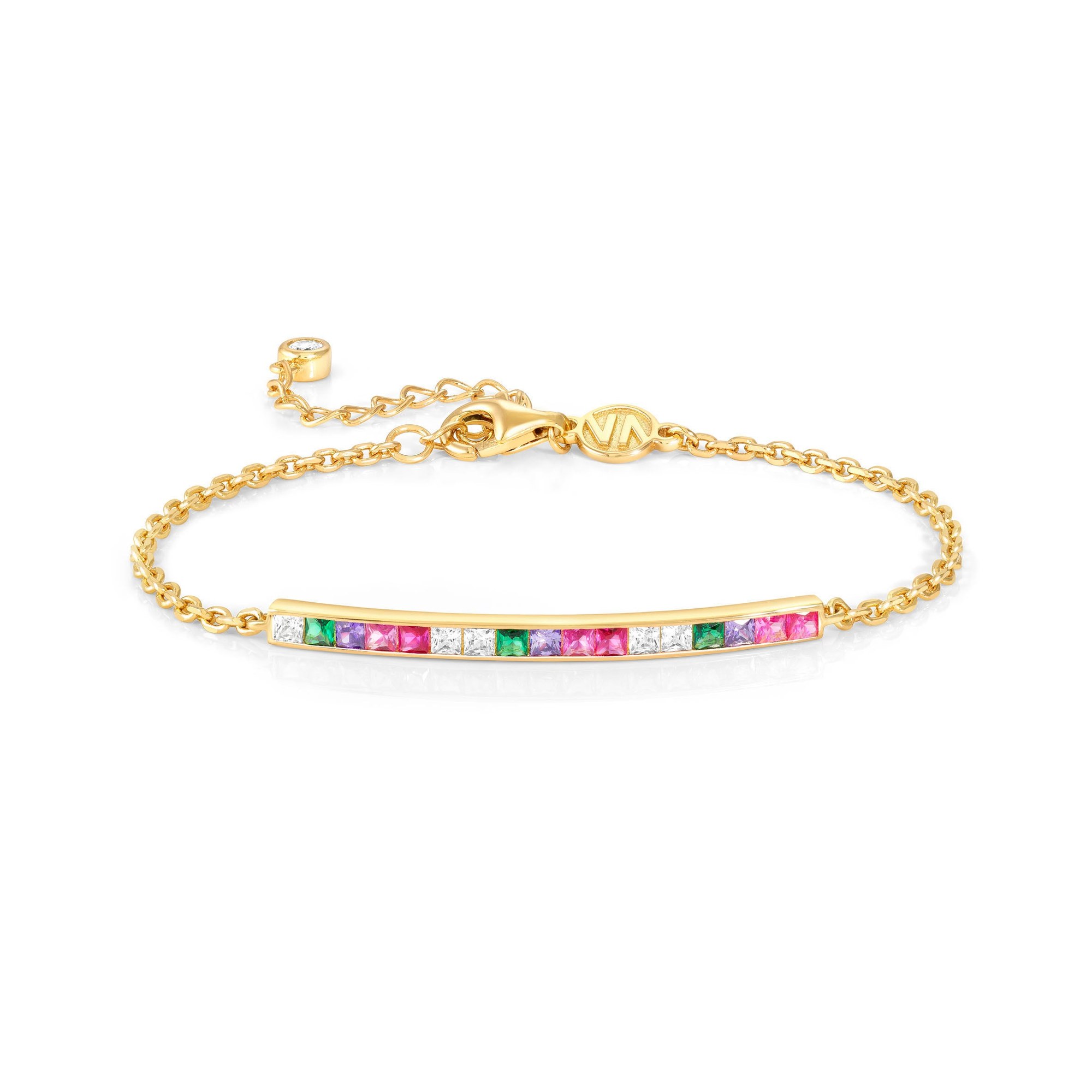 Nomination Carismatica Armband - Gelbgold vergoldet - Zirkonia Bunt - 15 - 19 cm