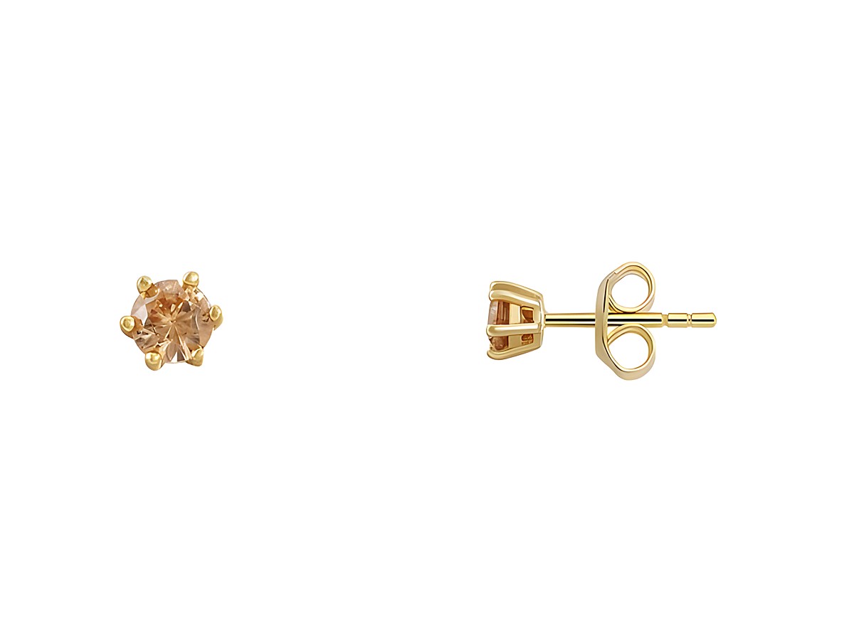 Xenox Sterling Silber Ohrringe XS6019G mit Multicolor-Steinen in Gelbgold Vergoldung, zarte und funkelnde Ohrstecker mit elegantem Design, ideal für jeden Anlass.