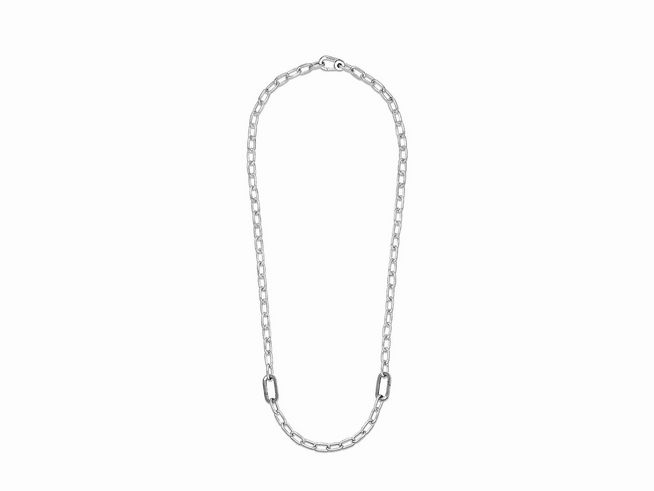 Sterling Silber Gliederkette von Pandora ME mit einer Länge von 50 cm, elegantes Design, geeignet für individuelle Anhänger und charmante Ergänzungen.