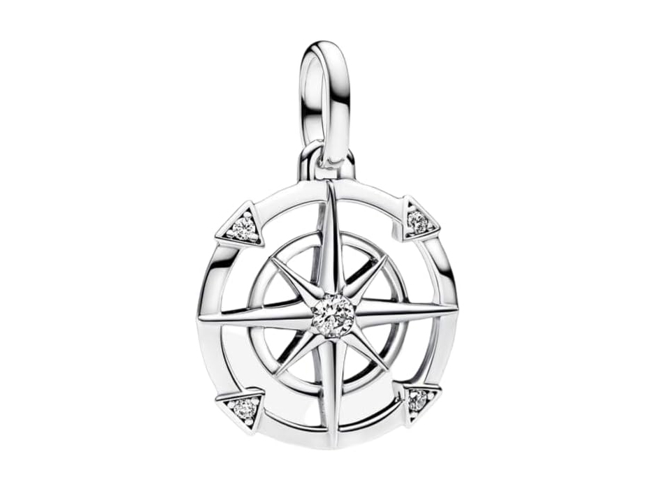 Pandora ME 793456C01 Mini-Charm - Kompass - Sterling Silber - Zirkonia - 793456