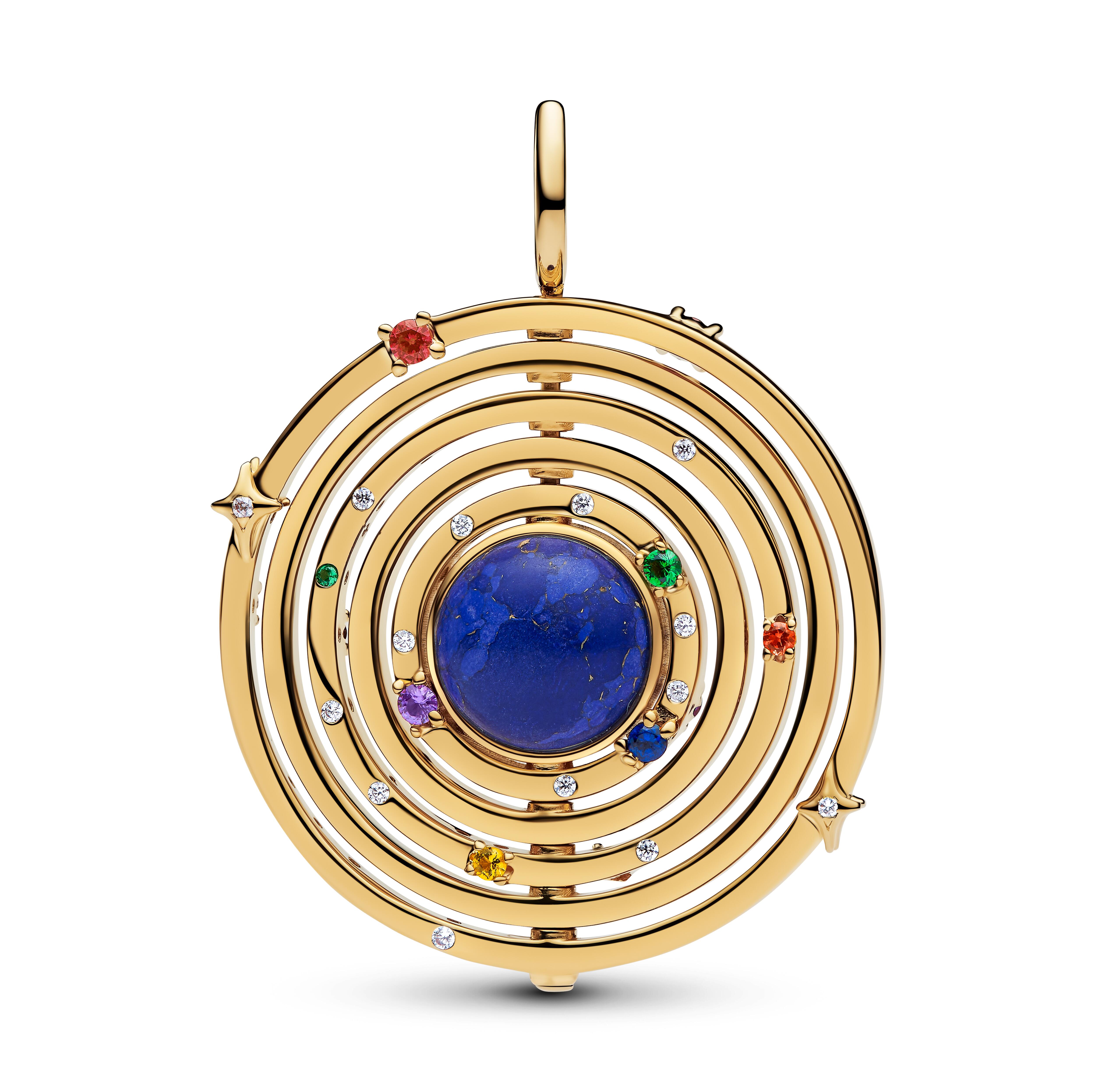Pandora Moments - Hänge-Charm Armillarsphäre - Gelbgold Vergoldung – Ansicht 2