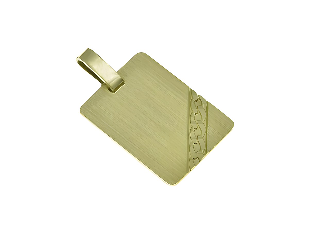 Gravurplatte - Gold auf Silber Anhänger Geschenkidee, Hersteller: Juwelier Harnisch, eleganter Anhänger mit keltischem Muster, ideal für persönliche Gravuren und besondere Anlässe.