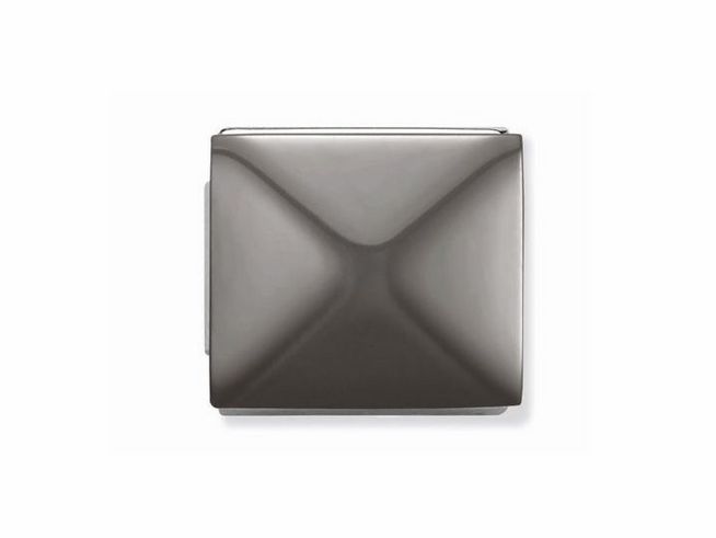 Schwarze PVD Pyramide von Nomination Classic GLAM, charakteristisch mit einer glatten, glänzenden Oberfläche und einer modernen quadratischen Form, ideal für individuelle Charms.