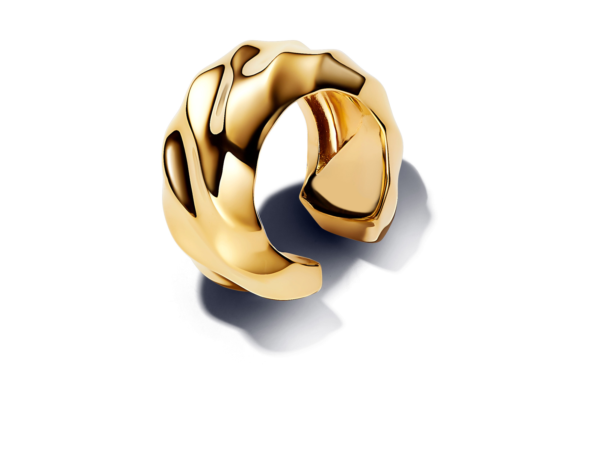 Pandora ESSENCE 263872C00 - gewellte Ohrklemme - 1 Stück - Gelbgold Vergoldung 