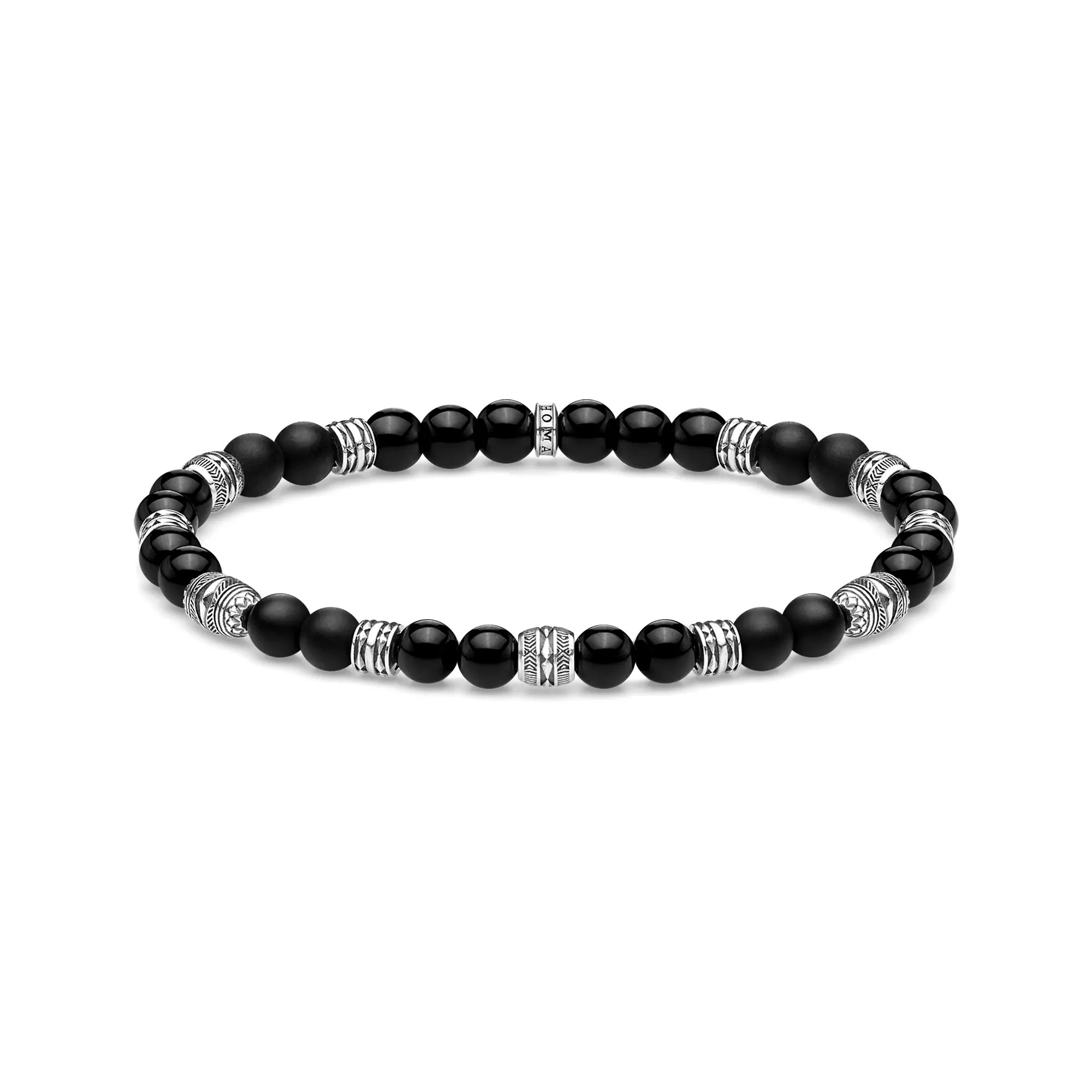 Thomas Sabo Armband 15,5 cm - Sterling Silber - Obsidian - schwarz – Ansicht 2