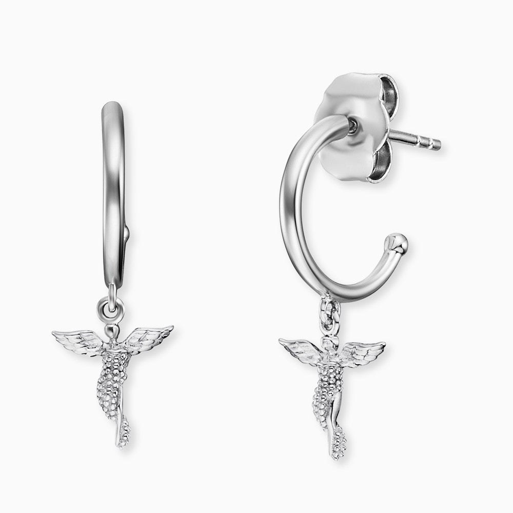 Engelsrufer LILANGEL Creole Engel - Silber rhodiniert 12 mm – Ansicht 2