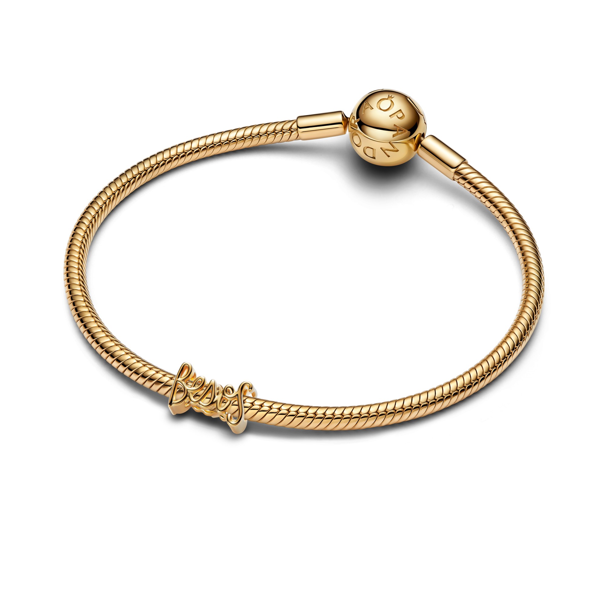 Pandora Besos Schrift - Charm - Gelbgold Vergoldung – Ansicht 3
