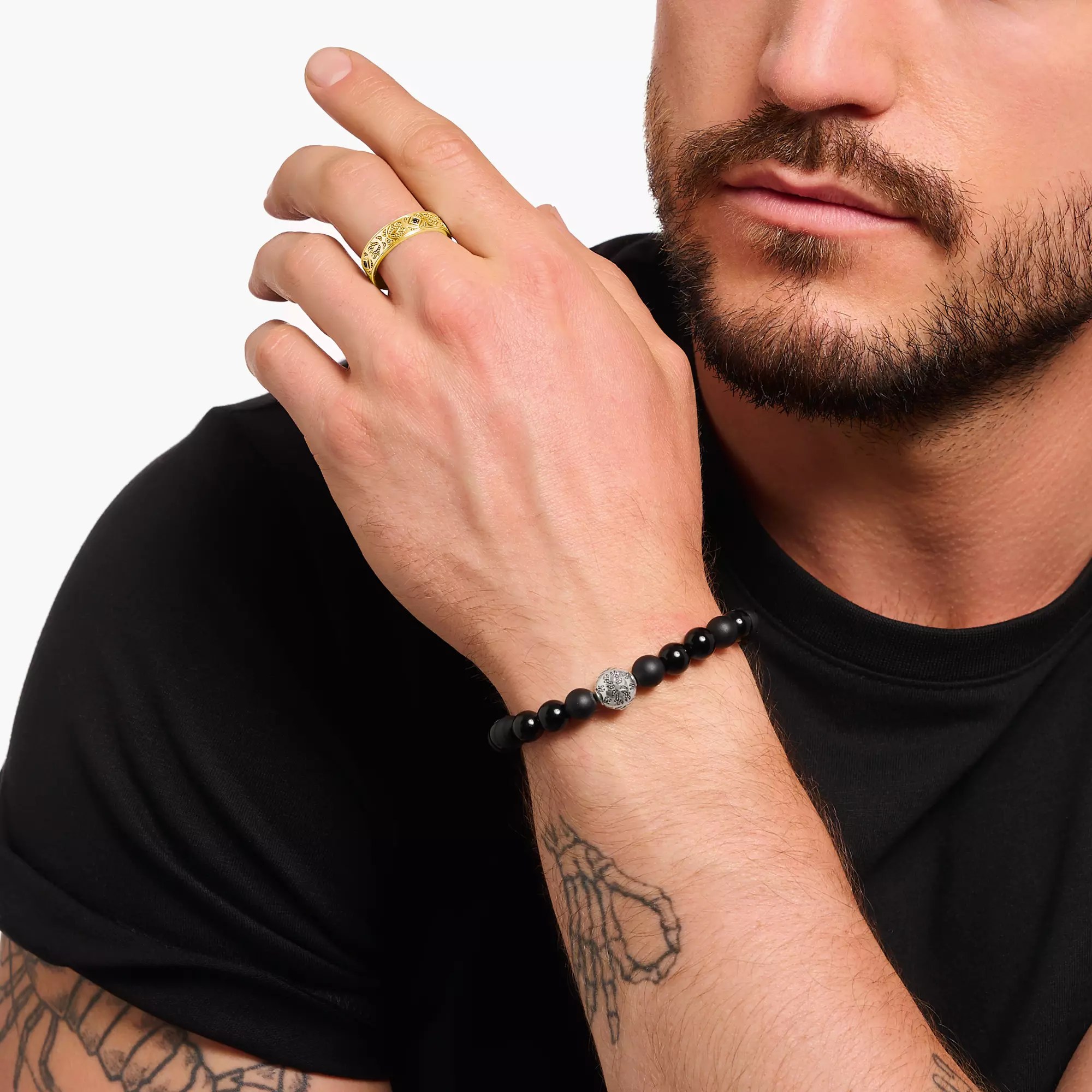 Thomas Sabo Ring - Rebel Wolf Ring - Silber Gelbgold verg. & Zirkonia – Ansicht 3