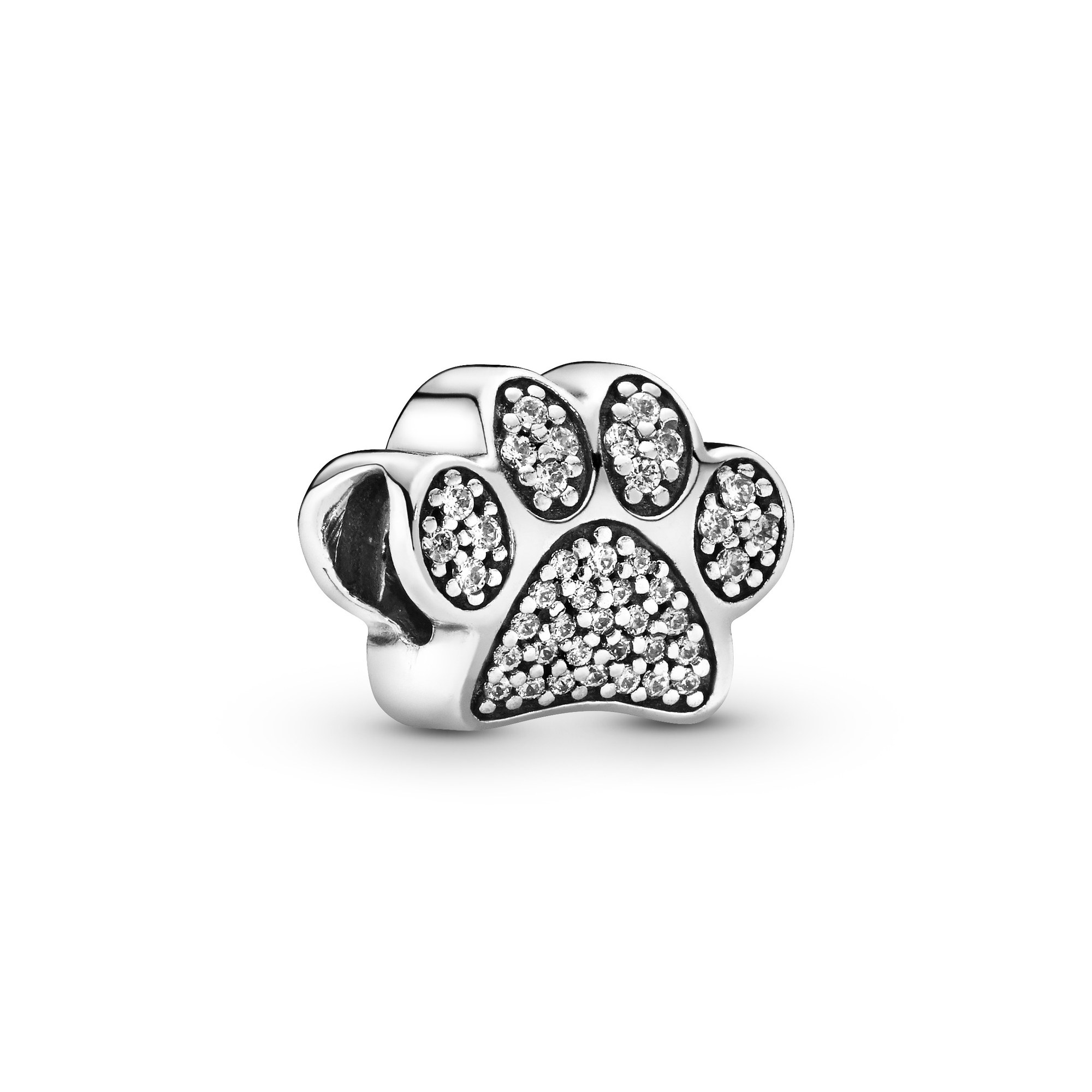 PANDORA Pavé-Pfötchen Pfote - Silber + Zirkonia klar - Charm