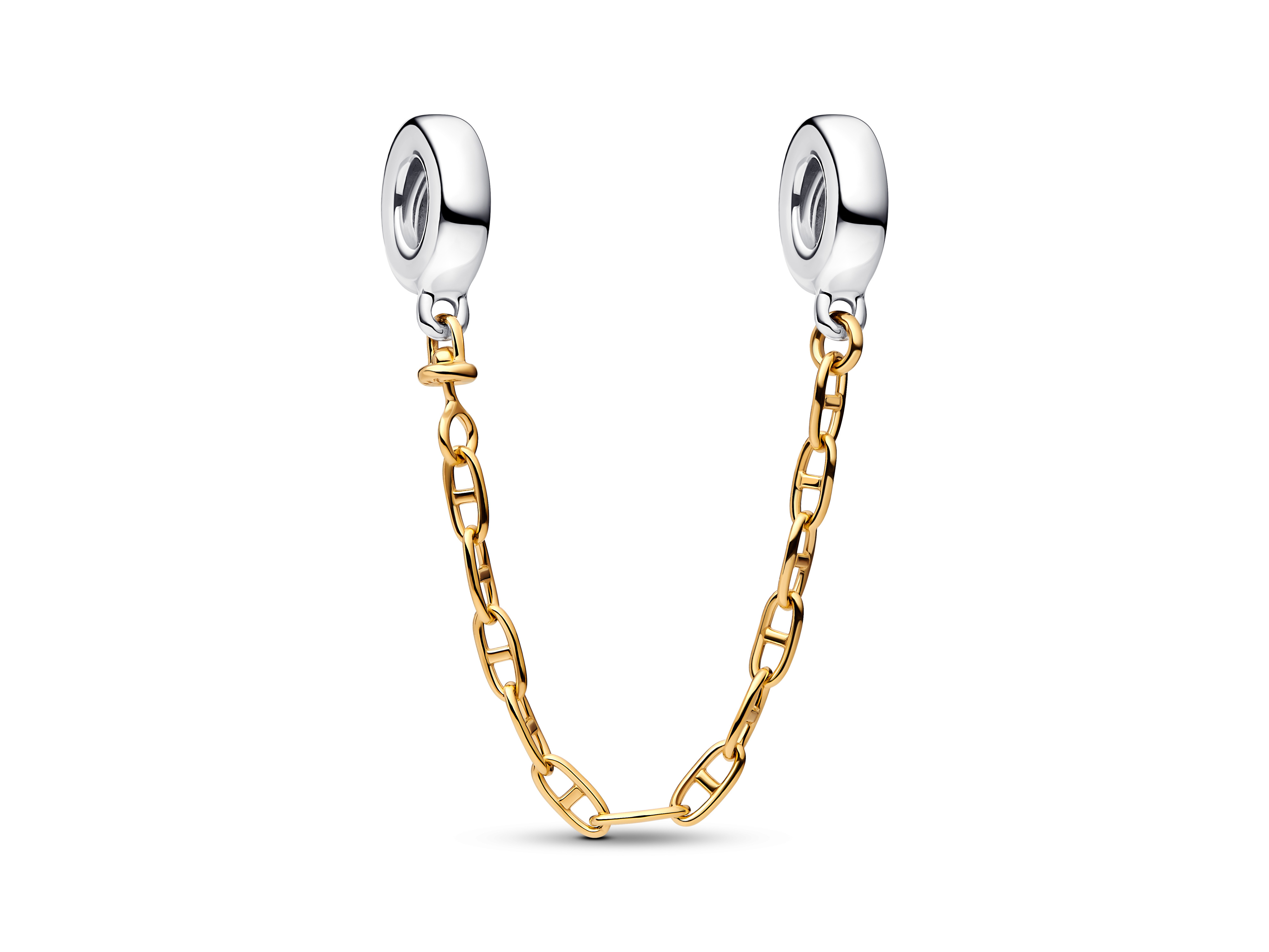 Pandora 763904C00-05 bicolor 5 cm Sicherheitskette - Sterling Silber & Gelbgold Verg.