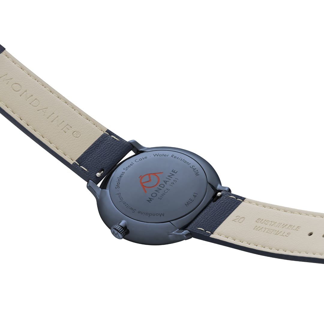 Mondaine Uhr MLE.41910.LQV - Doppio Big - SOLAR - Blau - 41 mm – Ansicht 4
