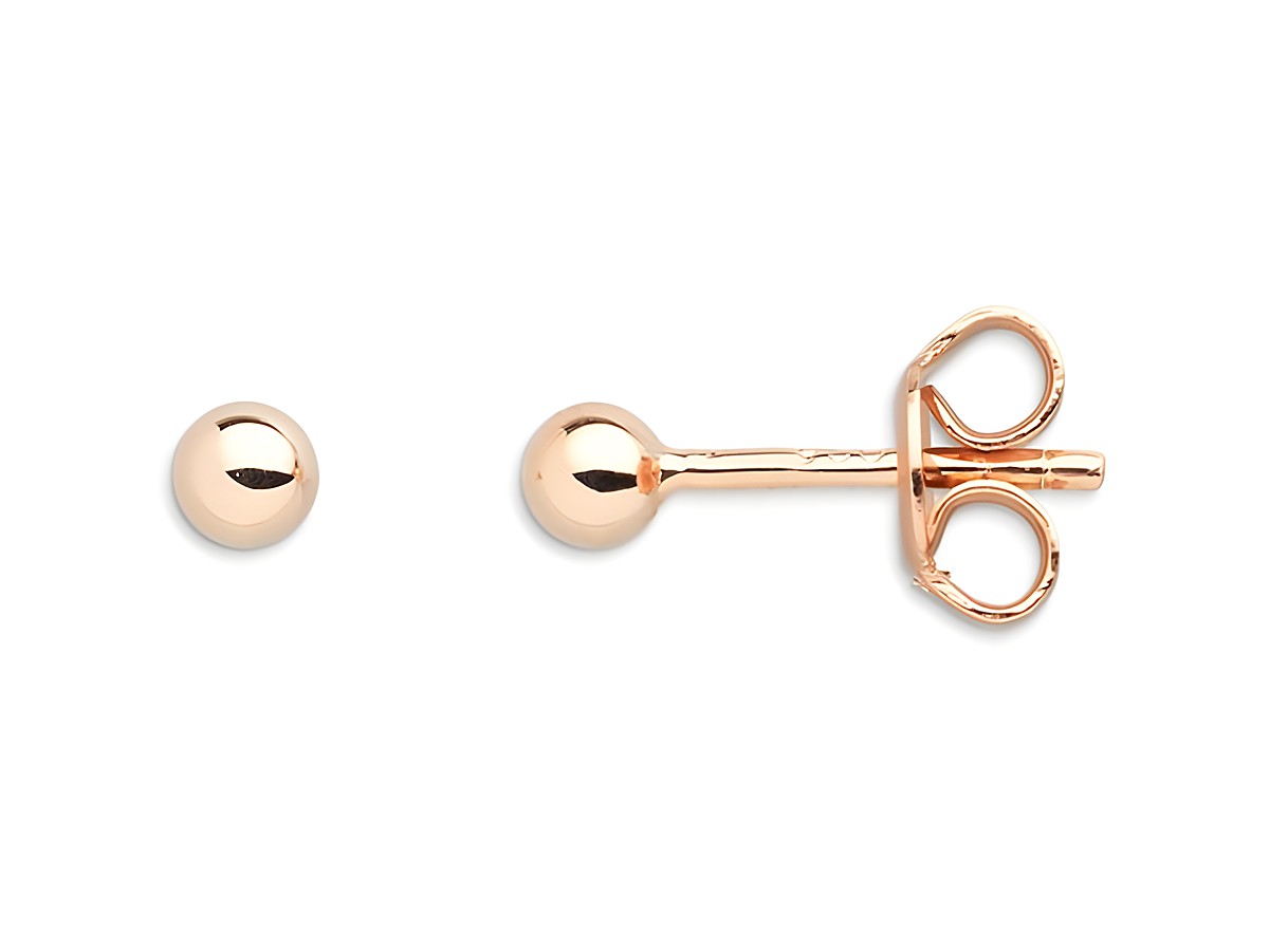 Xenox Sterling Silber Ohrringe XS3508RN in Roségold Vergoldung, elegante Ohrstecker in Kugel-Design, ideal für jeden Anlass, zeitlos und stilvoll.