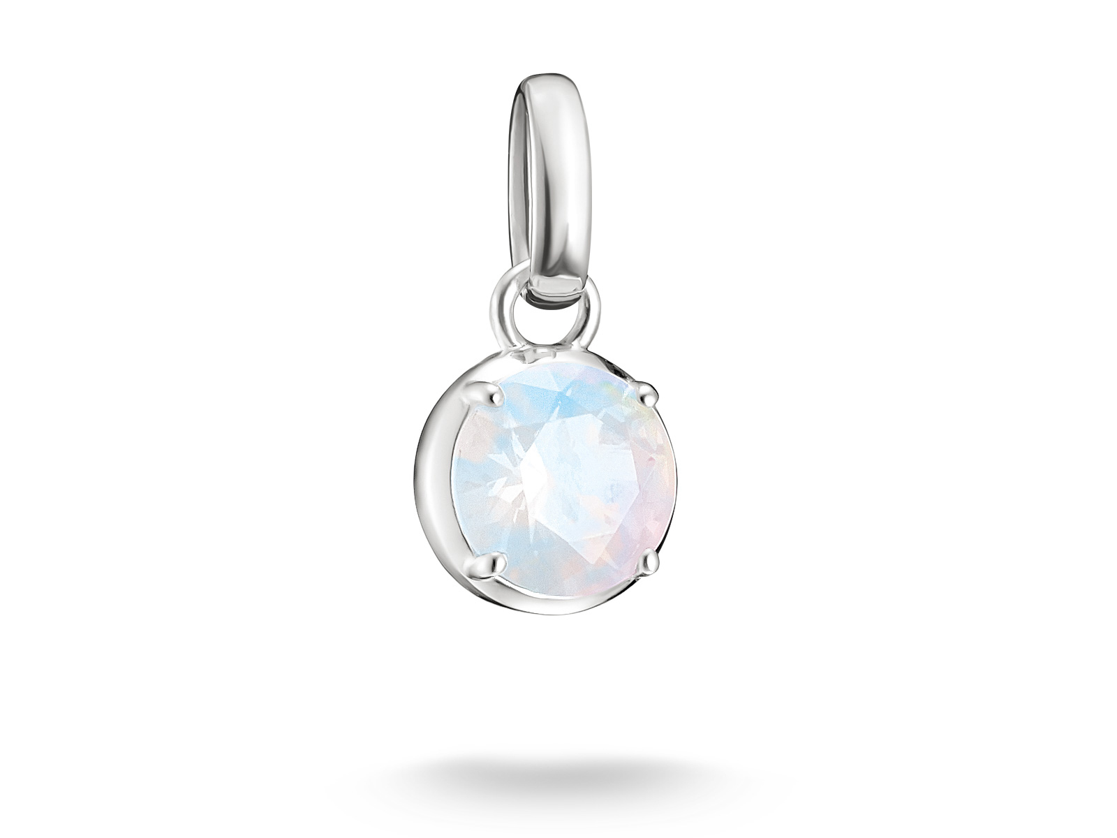 Thomas Sabo Connect - CC1334-699-14 Birthstones Charm - Juni - Silber & Keramik Stein - Weiß - Charm mit Öse