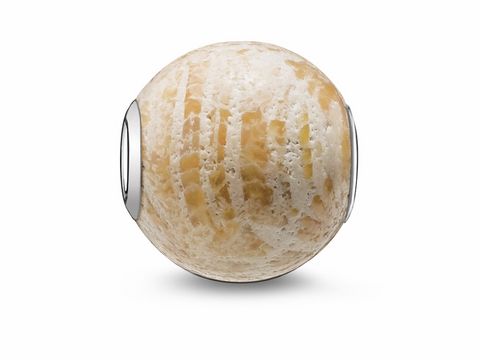 Thomas Sabo Karma Beads K0046-014-16 Daisy Jasper in Silber mit natürlichem Stein, dekorativ und einzigartig in seiner Maserung, ideal für individuelle Schmuckgestaltungen.