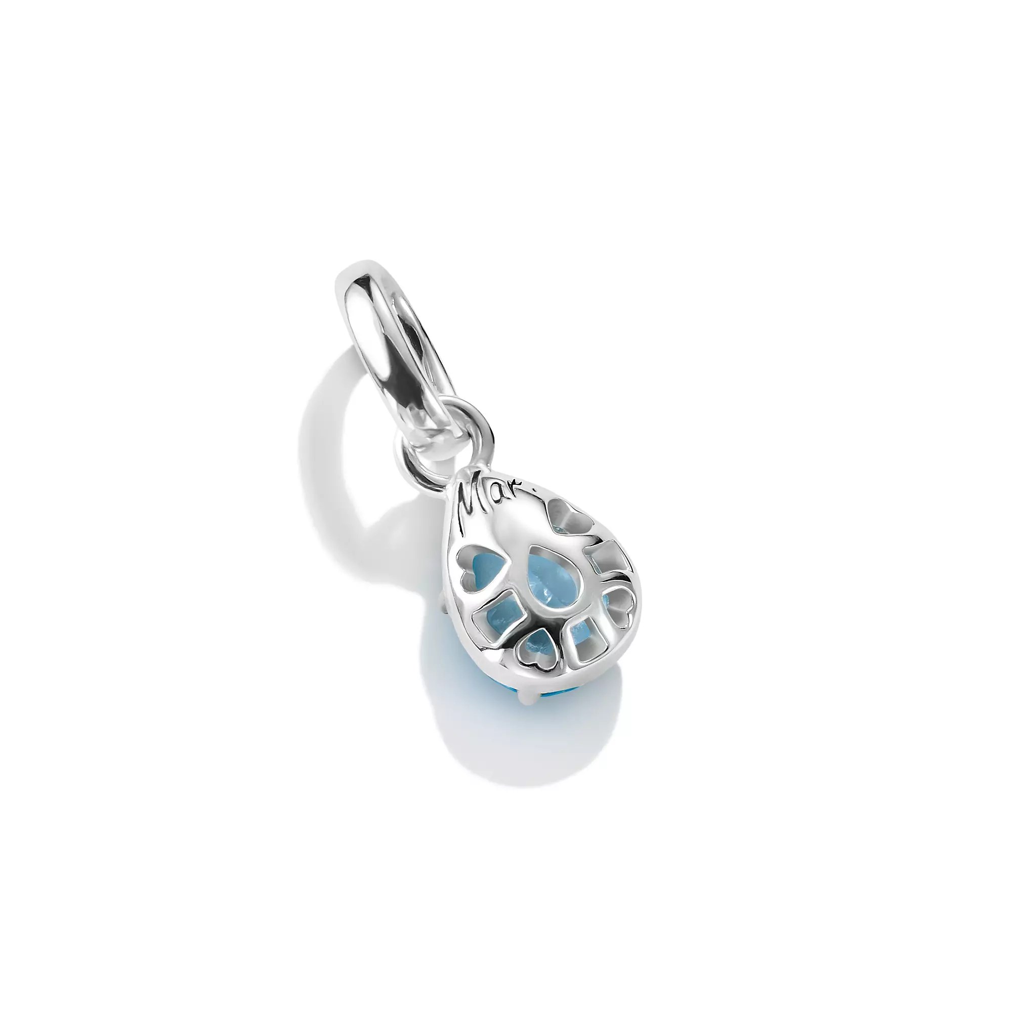 Thomas Sabo Connect - Birthstones Charm - März - Silber & Keramik Stein - Blau - Charm mit Öse – Ansicht 2