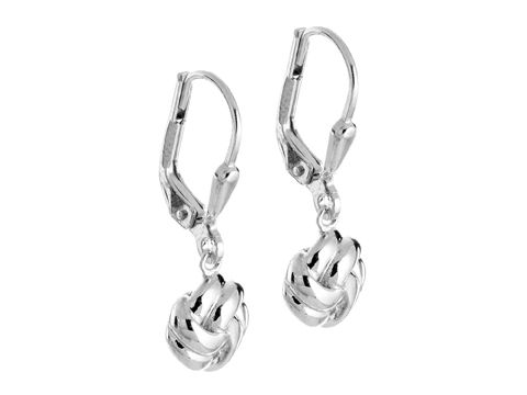 Knoten Ohrhänger - verschnörkelt - Silber - rhodiniert, Hersteller: Juwelier Harnisch, Ohrhänger ohne Stein, elegantes Design mit hohem Tragekomfort, ideal für jeden Anlass.