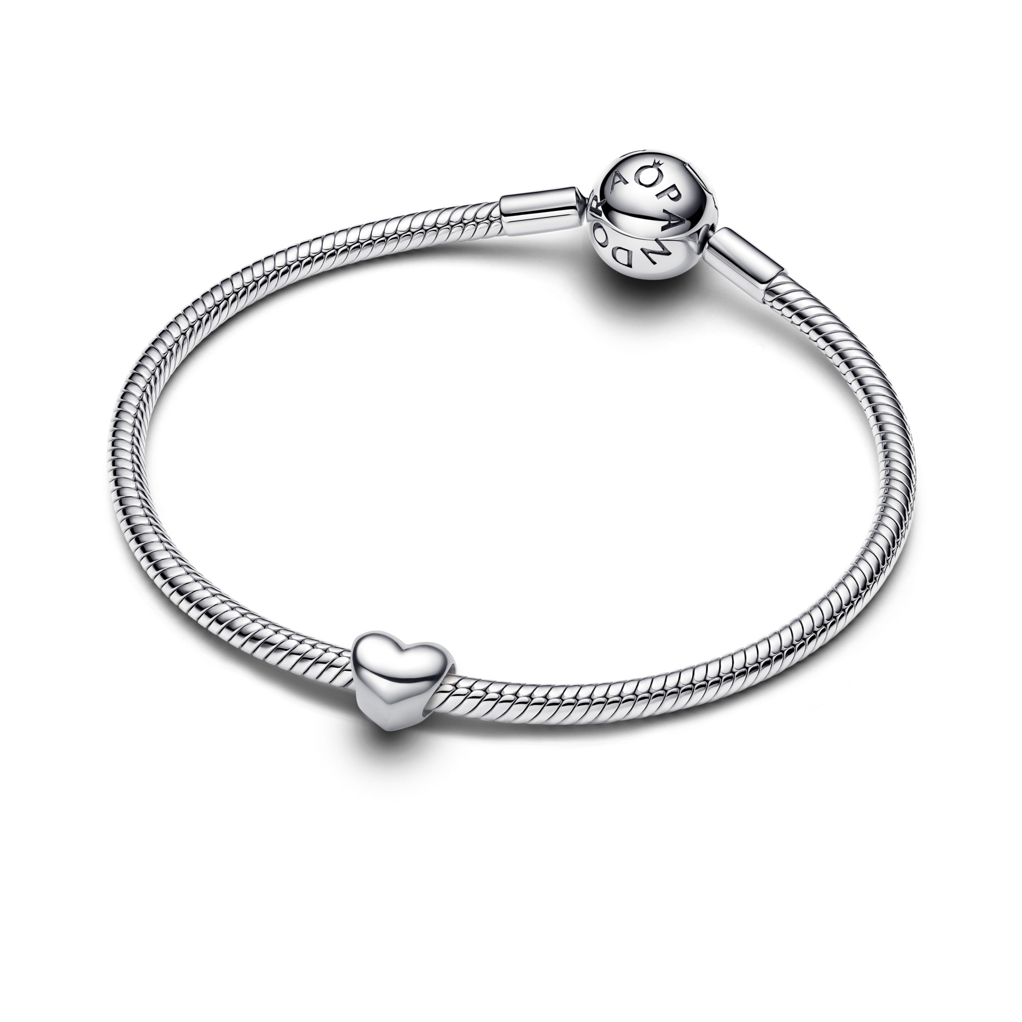 Pandora Herz gewölbt Mini-Charm - 0,8 cm - Sterling Silber – Ansicht 2
