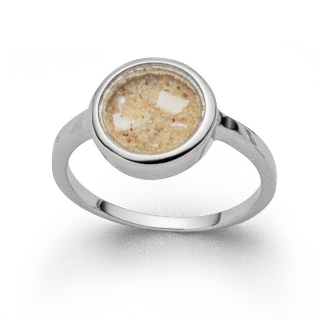 DUR Ring Sandsturm - Sterling Silber - Strandsand + Muschel – Ansicht 3
