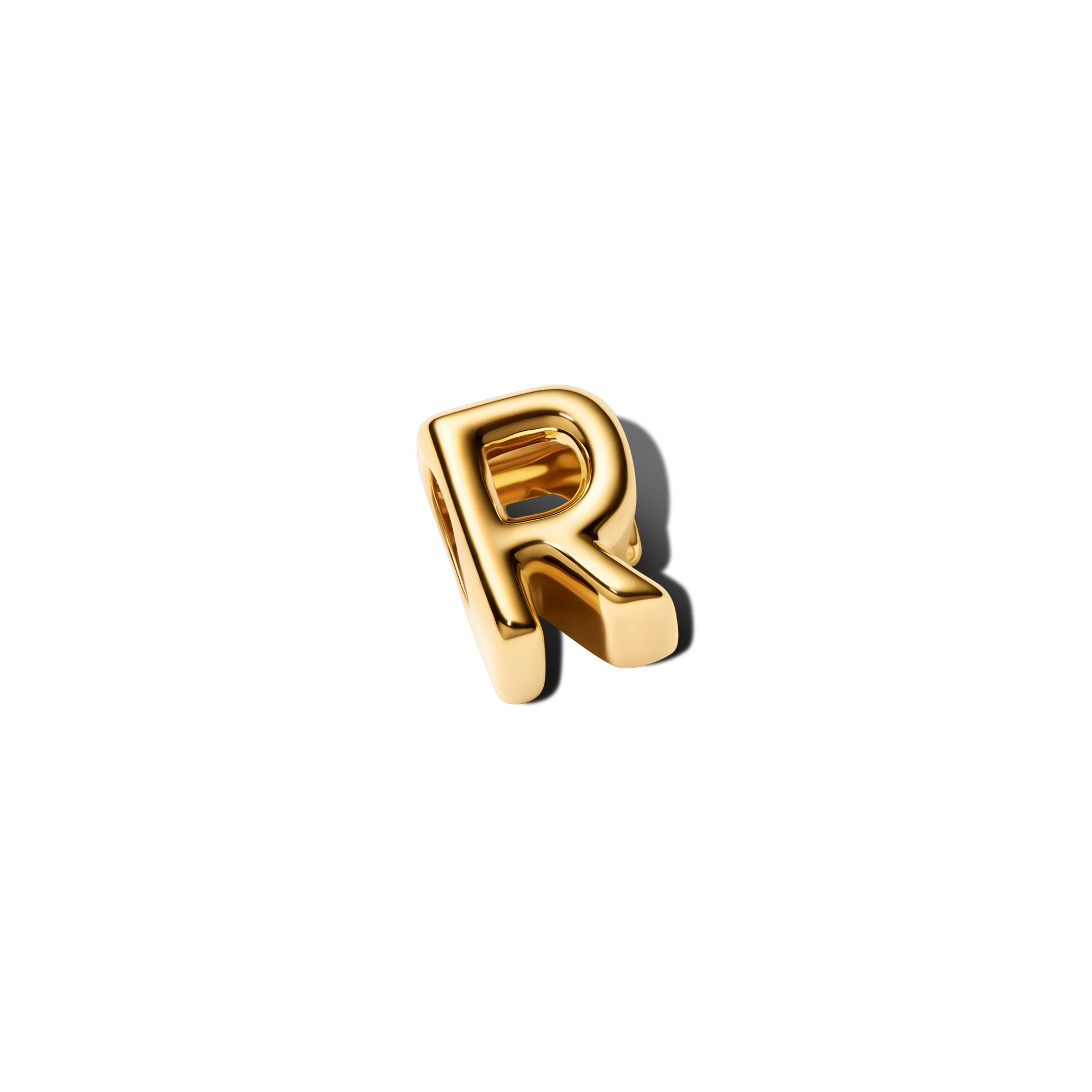 Pandora Buchstabe R - Alphabet - Mini Charm Gelbgold Vergoldung – Ansicht 3