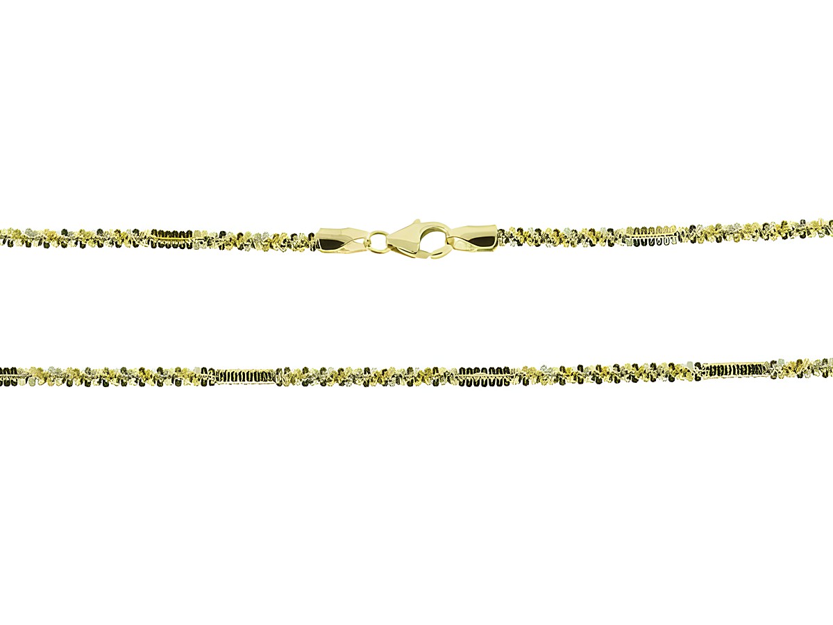 Kette Design Muster aus Gold 585, 45 cm lang, luxuriös, Hersteller Juwelier Harnisch, Bicolor/Tricolor, elegantes und zeitloses Schmuckstück, ideal für besondere Anlässe.