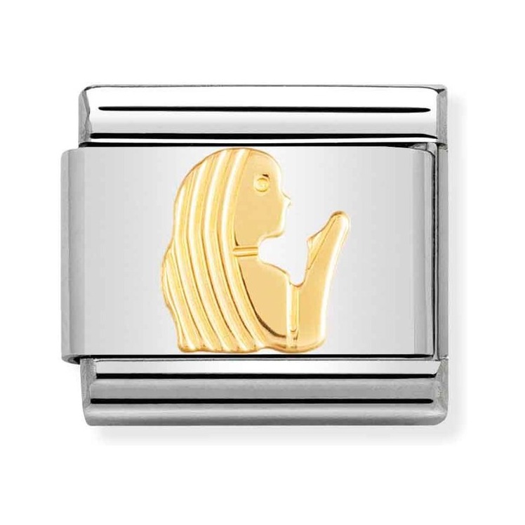 Nomination Composable Classic Charm Sternzeichen Jungfrau - Edelstahl, Gelbgold