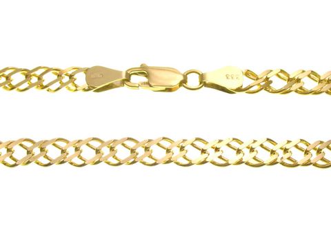 Goldkette 333 in der Panzerkette-Ausführung, Länge 45cm und Breite 5mm, vom Hersteller Juwelier Harnisch, glänzendes Design, hochwertiges Gold.
