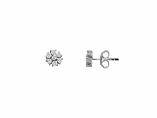 Xenox Sterling Silber Ohrringe XS6086 FANCY CUT, elegant funkelndes Schmuckstück mit einem stilvollen Design, ideal für festliche Anlässe oder den täglichen Gebrauch.