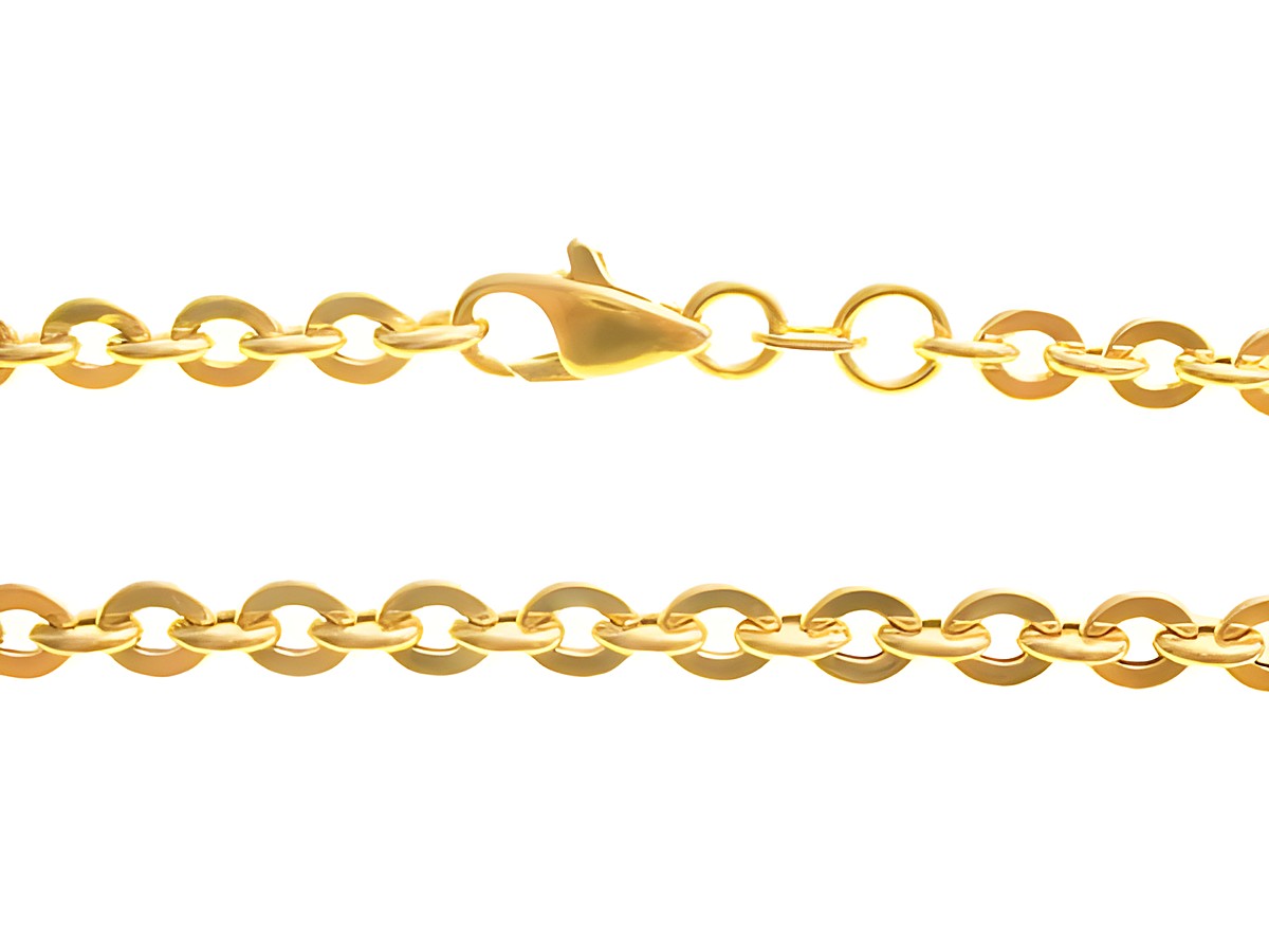 Ankerkette sehr stark in Gold 333, 41 cm lang und 3,8 mm breit, mit Karabinerverschluss, Hersteller Juwelier Harnisch, ideal für eleganten Schmuck.