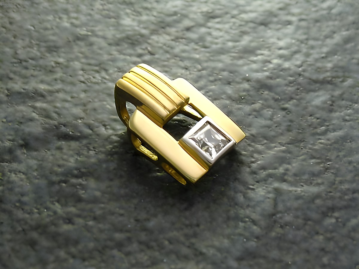 Gold Anhänger traumhaft Zirkonia bicolor Hersteller Juwelier Harnisch weitere Details edles Design und hochwertige Verarbeitung machen dieses Schmuckstück zu einem besonderen Hingucker.